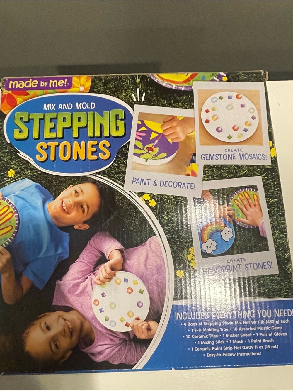 Made By Me! Stepping Stones Paintable Kit - Blue, Purple, White